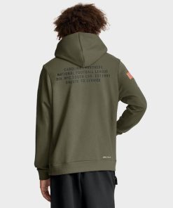 Alternative view of Carolina Panthers Nike 2025 Salute to Service Sideline Standard Issue Dri-FIT Hoodie - Olive
