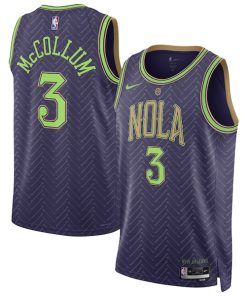 CJ McCollum New Orleans Pelicans Nike Unisex 2024/25 Swingman Player Jersey - City Edition - Purple