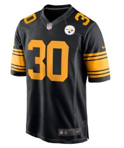 Alternative view of Jaylen Warren Pittsburgh Steelers Nike Alternate Game Jersey -  Black