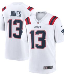 Alternative view of Jack Jones New England Patriots Nike Game Player Jersey - White/Navy