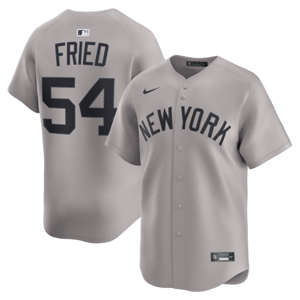 Max Fried New York Yankees Nike Road Limited Player Jersey - Gray/White - Image 2