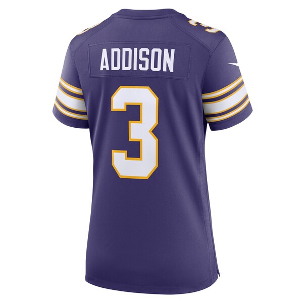 Jordan Addison Minnesota Vikings Nike Women's Classic Player Game Jersey - Purple - Image 3