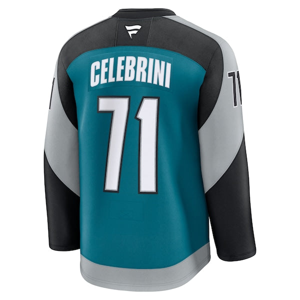 Macklin Celebrini San Jose Sharks Alternate Premium Player Jersey - Teal - Image 3