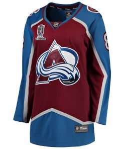 Alternative view of Cale Makar Colorado Avalanche Women's Home 2022 Stanley Cup Champions Breakaway Player Jersey - Burgundy