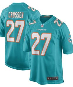 Keion Crossen Miami Dolphins Nike Game Player Jersey - Aqua