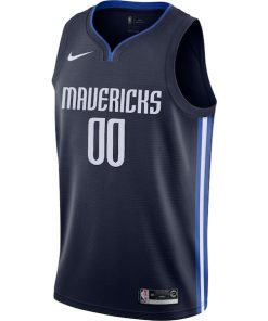 Alternative view of Dallas Mavericks Nike 2019/20 Custom Swingman Jersey Navy - Statement Edition