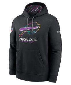 Alternative view of Buffalo Bills Nike 2024 NFL Crucial Catch Club Pullover Hoodie - Black