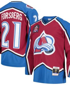 Peter Forsberg Colorado Avalanche  1995/96 Blue Line Player Jersey - Burgundy