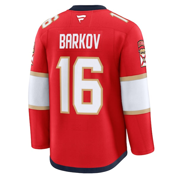 Aleksander Barkov Florida Panthers Home 2025 Stanley Cup Champions Premium Patched Jersey - Red - Image 2