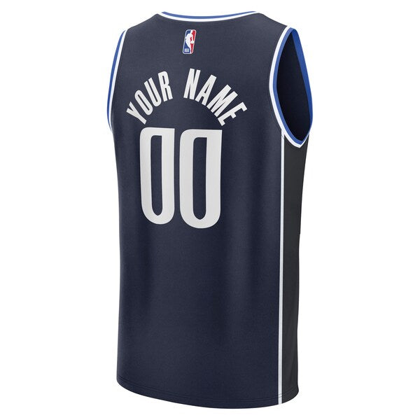 Dallas Mavericks Custom Fast Break Jersey - Statement Edition - Navy/Blue - Image 4