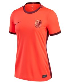 Alternative view of England Women's National Team Nike Women's 2022/23 Away Replica Blank Jersey - Red