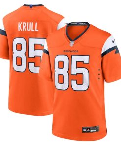Lucas Krull Denver Broncos Nike Team Game Jersey -  Orange