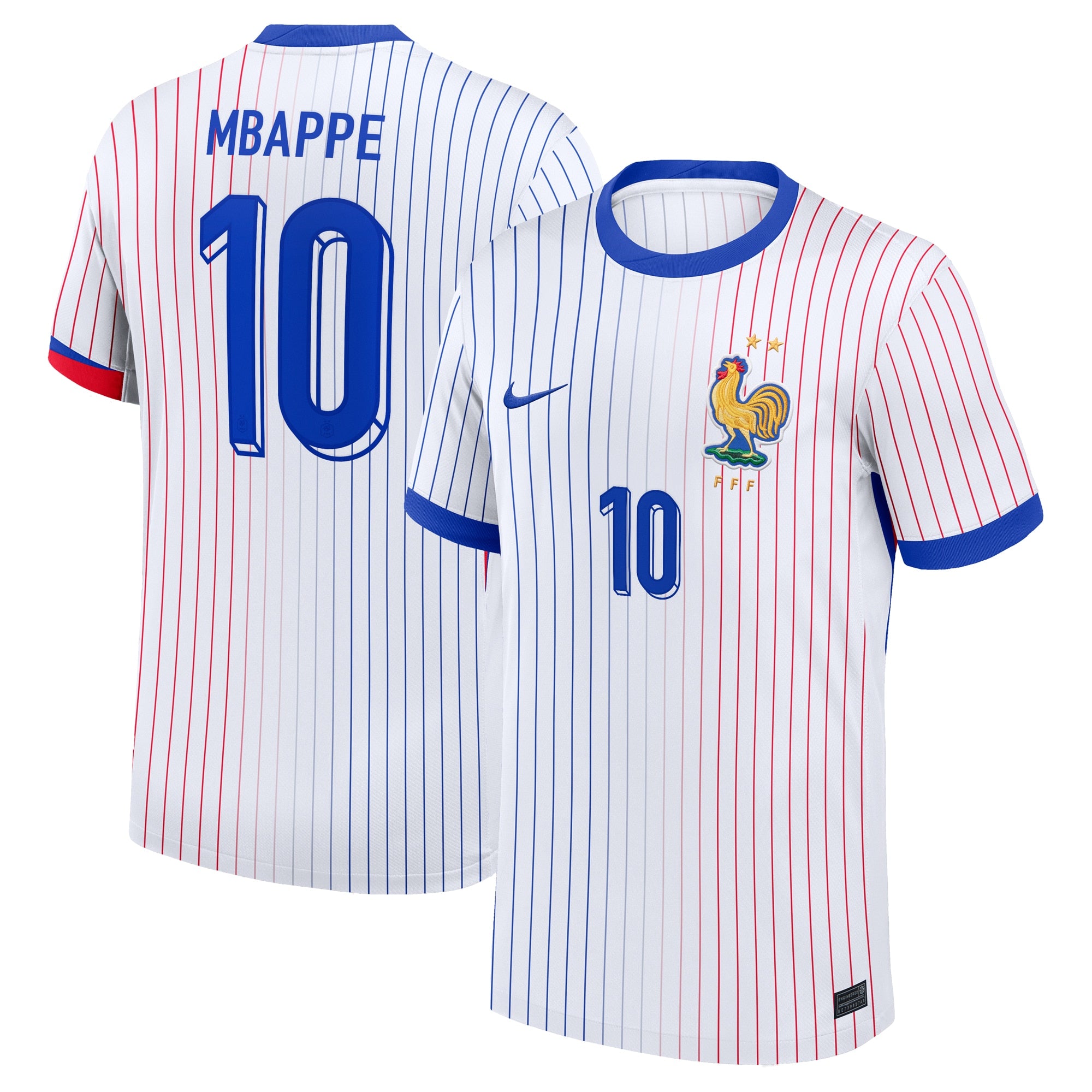 Kylian Mbappe France National Team Nike 2024 Home Replica Jersey - Blue/White - Image 5