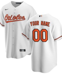 Baltimore Orioles Nike Home Replica Custom Jersey - White