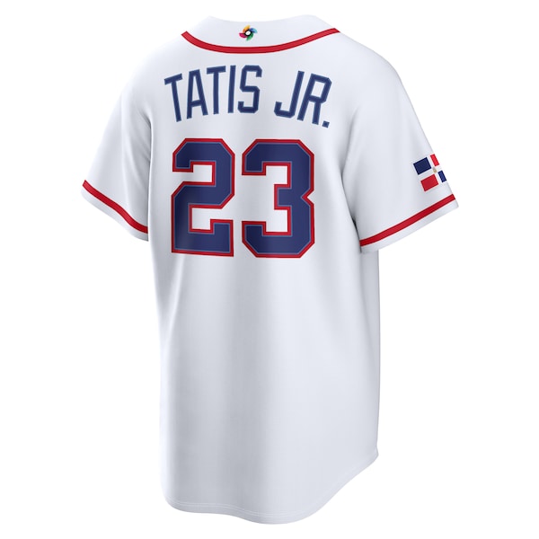 Fernando Tatis Jr. Dominican Republic Baseball Nike 2026 World Baseball Classic Home Stadium Jersey - White - Image 3