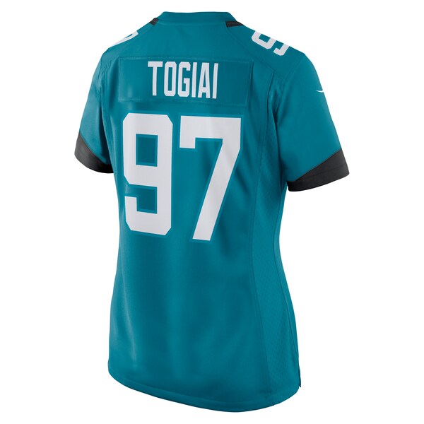 Tommy Togiai Jacksonville Jaguars Nike Women's Team Game Jersey - Teal - Image 3