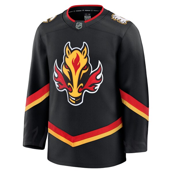 Calgary Flames Alternate Premium Jersey - Black/Red/White - Image 3