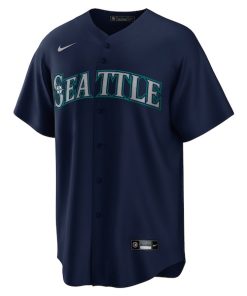 Alternative view of Ichiro Suzuki Seattle Mariners Nike Official Replica Player Jersey - Navy
