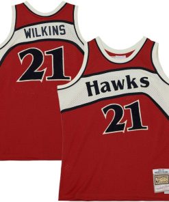 Dominique Wilkins Atlanta Hawks 1986/87 Hardwood Classics Off-Court Swingman Jersey - Red