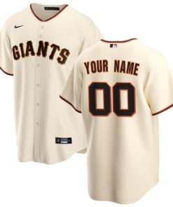San Francisco Giants Nike Youth Home Replica Custom Jersey - Cream