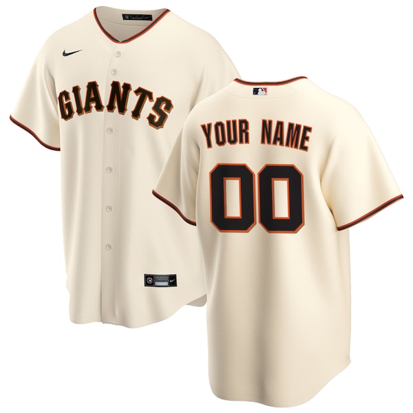 San Francisco Giants Nike Home Replica Custom Jersey - Cream
