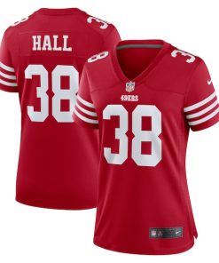 Kemon Hall San Francisco 49ers Nike Women's Team Game Jersey -  Scarlet