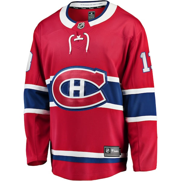Cole Caufield Montreal Canadiens Home Premier Breakaway Player Jersey - Red - Image 2
