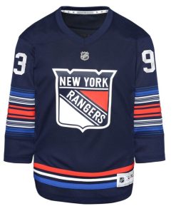 Alternative view of Mika Zibanejad New York Rangers Youth Alternate Replica Player Jersey - Navy