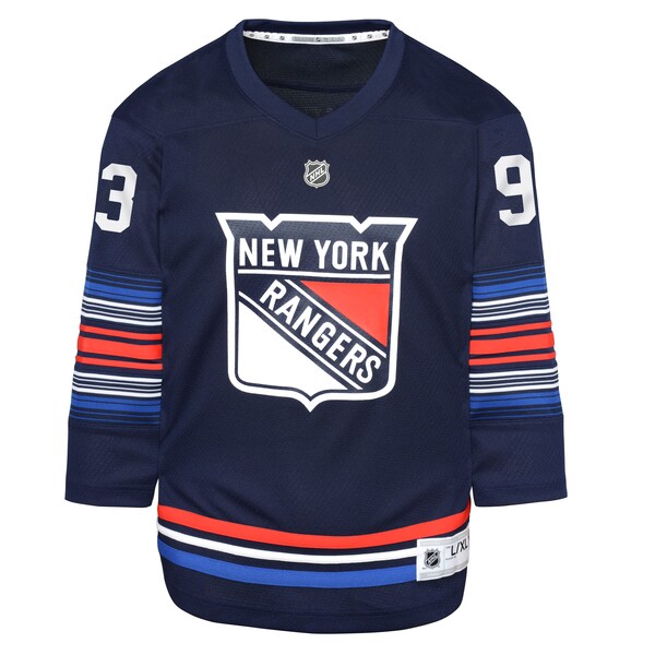 Mika Zibanejad New York Rangers Youth Alternate Replica Player Jersey - Navy - Image 2