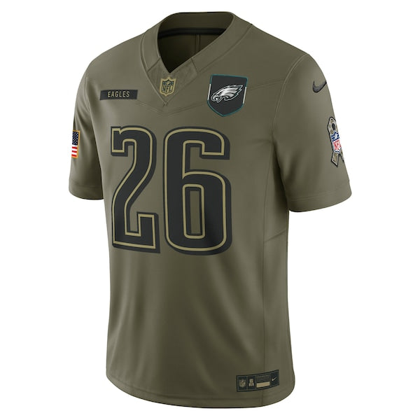 Saquon Barkley Philadelphia Eagles Nike 2025 Salute to Service Limited Jersey - Olive - Image 2