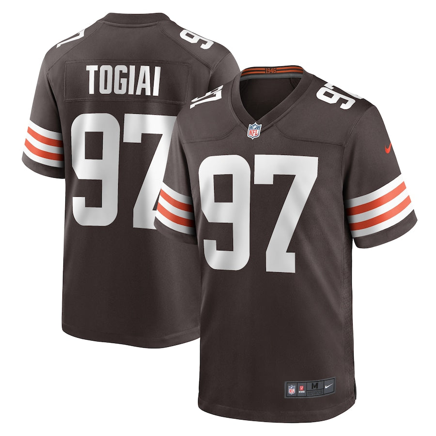 Tommy Togiai Cleveland Browns Nike Game Jersey - Brown