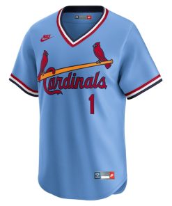 Alternative view of Ozzie Smith St. Louis Cardinals Nike Throwback Cooperstown Limited Jersey - Royal
