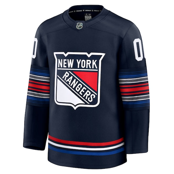 New York Rangers Alternate Premium Custom Jersey - Navy/Royal/White - Image 3