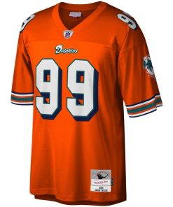 Alternative view of Jason Taylor Miami Dolphins Big & Tall 2004 Retired Player Replica Jersey - Orange