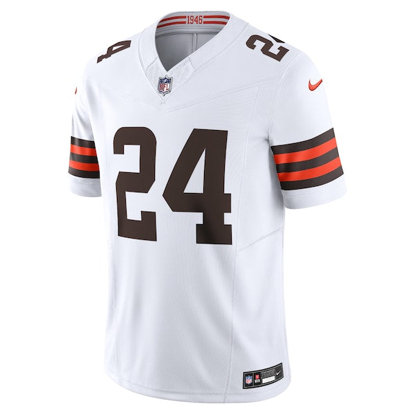 Nick Chubb Cleveland Browns Nike Vapor F.U.S.E. Limited Jersey - White/Brown - Image 3