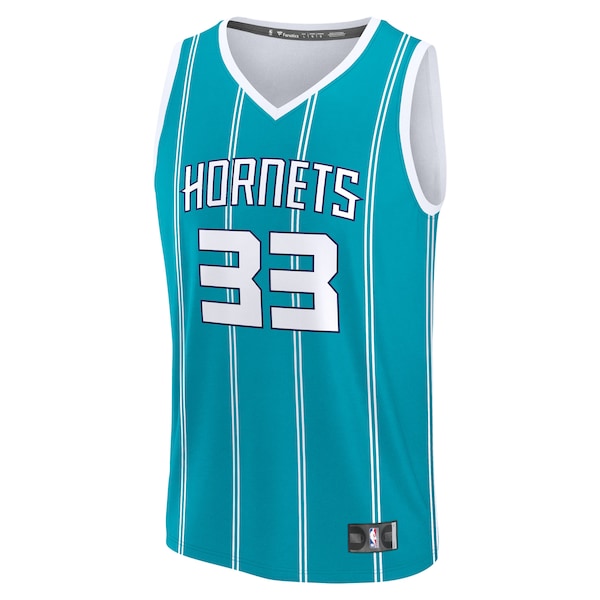 Liam McNeeley Charlotte Hornets Youth Fast Break Replica Jersey - Teal - Icon Edition - Image 2