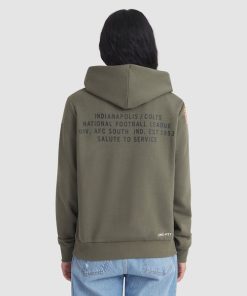 Alternative view of Indianapolis Colts Nike Women's 2025 Salute to Service Sideline Standard Issue Dri-FIT Hoodie - Olive