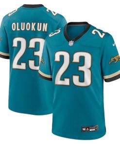 Foye Oluokun Jacksonville Jaguars Nike Prowler Throwback Player Game Jersey - Teal