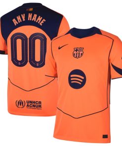 Barcelona Nike 2025/26 Custom Third Replica Jersey - Orange