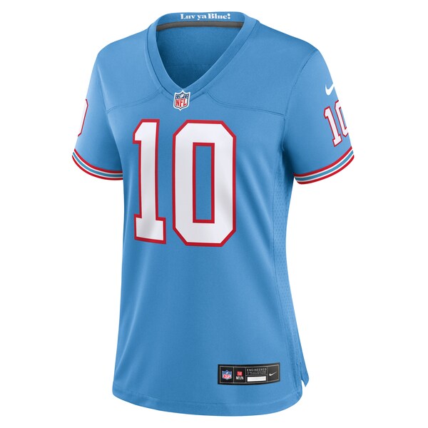 DeAndre Hopkins Tennessee Titans Nike Women's Oilers Throwback Player Game Jersey - Light Blue/Navy - Image 3