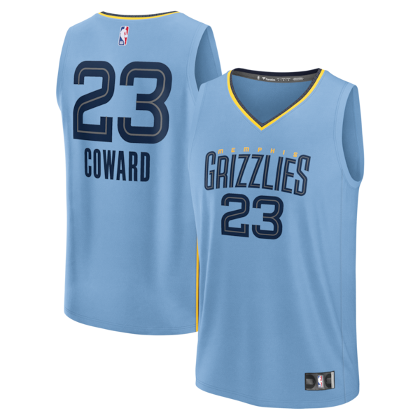 Cedric Coward Memphis Grizzlies Fast Break Replica Player Jersey - Statement Edition - Light Blue