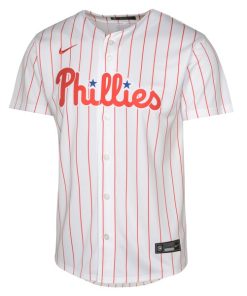 Alternative view of Philadelphia Phillies Nike Youth Home Blank Limited Jersey - White
