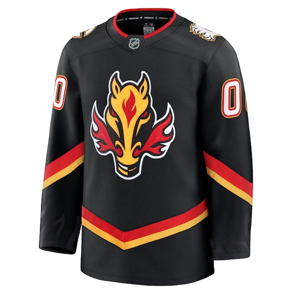 Calgary Flames Alternate Premium Custom Jersey - Black/Red/White - Image 6