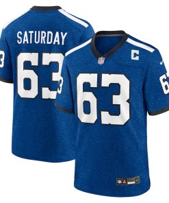 Jeff Saturday Indianapolis Colts Nike Indiana Nights Alternate Game Jersey - Royal