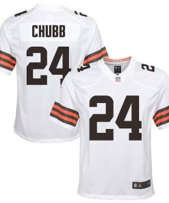 Nick Chubb Cleveland Browns Nike Youth Game Jersey - White
