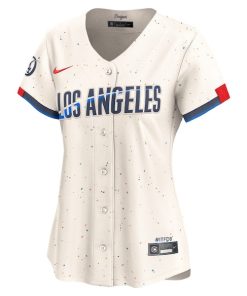Alternative view of Los Angeles Dodgers Nike Women's City Connect Limited Jersey - Cream