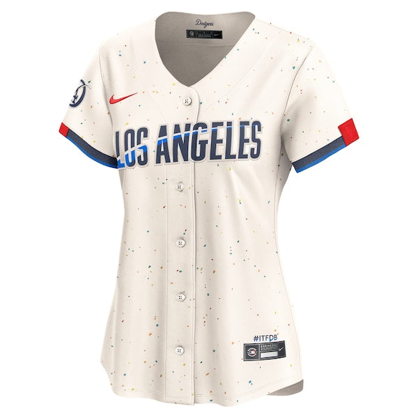 Los Angeles Dodgers Nike Women's City Connect Limited Jersey - Cream - Image 2