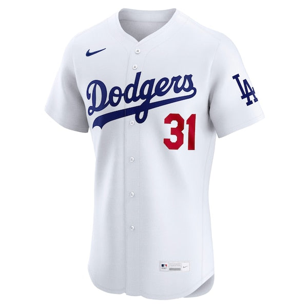 Tyler Glasnow Los Angeles Dodgers Nike Home Elite Jersey - White - Image 2