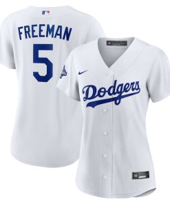 Freddie Freeman Los Angeles Dodgers Nike Women's Home 2025 World Series Champions Replica Jersey - White
