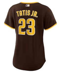 Alternative view of Fernando Tat¨ªs Jr. San Diego Padres Nike Women's Road Replica Player Jersey - Brown/White